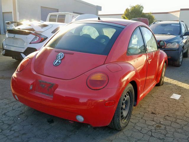 3VWCD21C4YM463805 - 2000 VOLKSWAGEN NEW BEETLE წითელი ფოტო 4
