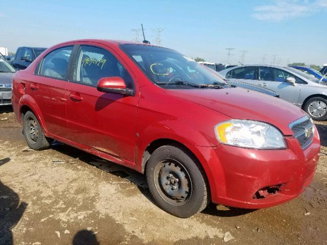 KL1TD56E89B622842 - 2009 CHEVROLET AVEO LS RED photo 1