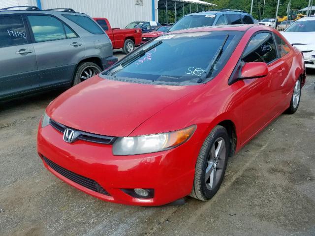 2HGFG12827H536325 - 2007 HONDA CIVIC EX RED photo 2