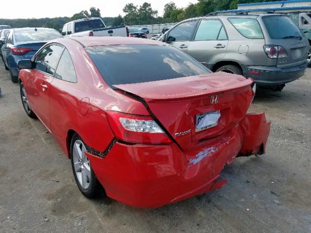 2HGFG12827H536325 - 2007 HONDA CIVIC EX RED photo 3