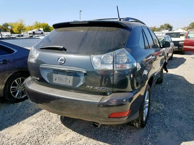 JTJGW31U282007027 - 2008 LEXUS RX 400H CHARCOAL photo 4