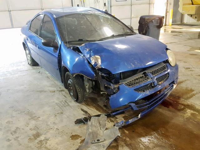 1B3ES56C55D160584 - 2005 DODGE NEON SXT BLUE photo 1