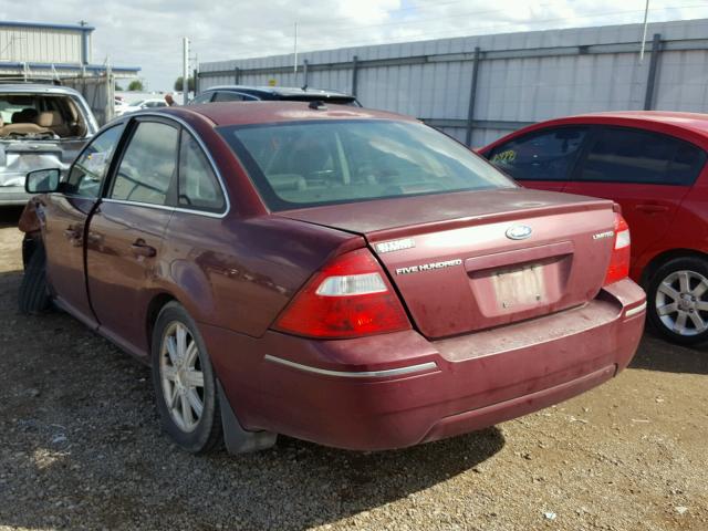 1FAHP25117G163534 - 2007 FORD FIVE HUNDR RED photo 3