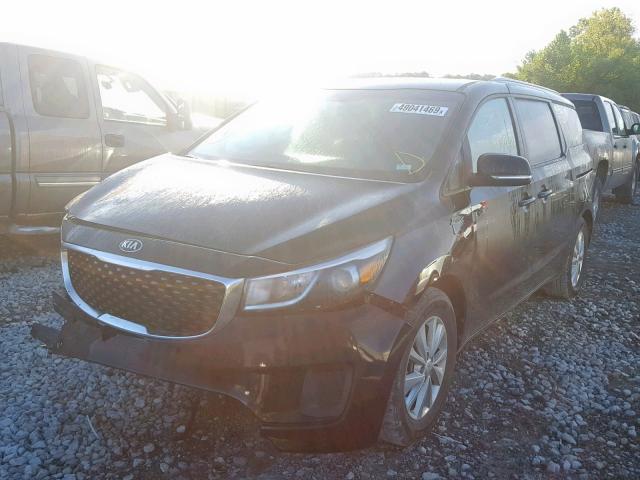 KNDMB5C1XH6266650 - 2017 KIA SEDONA LX BLACK photo 2