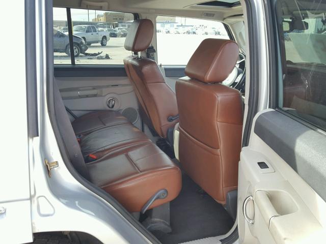 1J8HH58P17C622487 - 2007 JEEP COMMANDER SILVER photo 6