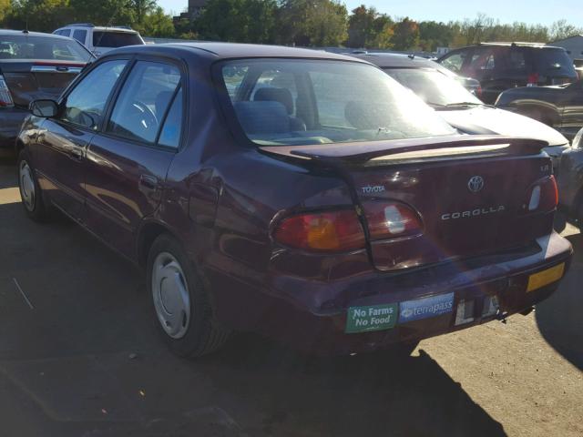 2T1BR18E7WC067049 - 1998 TOYOTA COROLLA VE MAROON photo 3