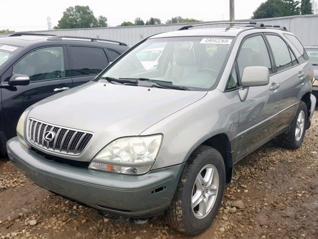 JTJHF10UX20239629 - 2002 LEXUS RX 300 GREEN photo 2