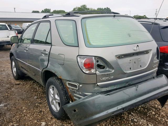 JTJHF10UX20239629 - 2002 LEXUS RX 300 GREEN photo 3