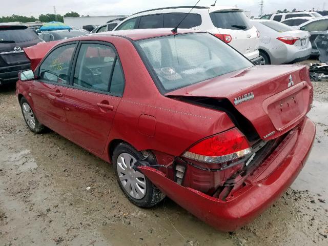 JA3AJ26EX6U053613 - 2006 MITSUBISHI LANCER ES RED photo 3