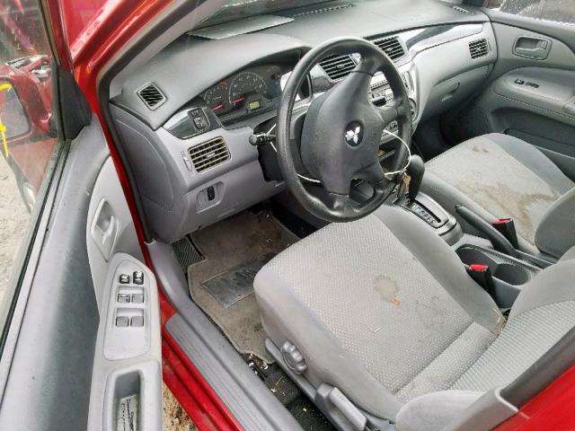 JA3AJ26EX6U053613 - 2006 MITSUBISHI LANCER ES RED photo 9