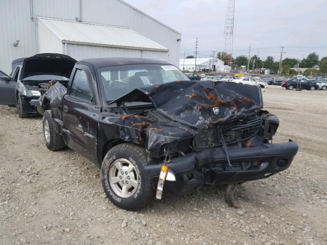 1B7FL26XX1S109850 - 2001 DODGE DAKOTA BLACK photo 1