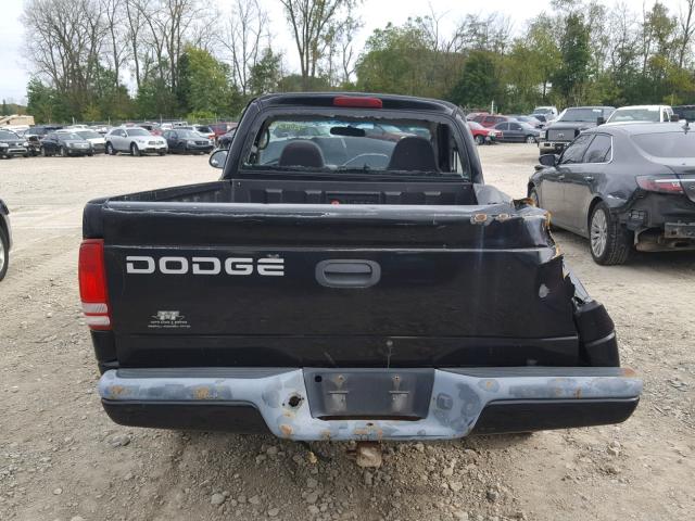 1B7FL26XX1S109850 - 2001 DODGE DAKOTA BLACK photo 6