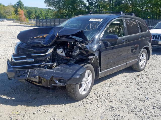 5J6RE4H78BL118584 - 2011 HONDA CR-V EXL BLACK photo 2