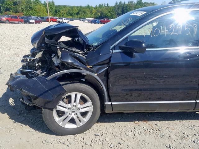 5J6RE4H78BL118584 - 2011 HONDA CR-V EXL BLACK photo 9