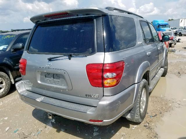 5TDZT38A21S006958 - 2001 TOYOTA SEQUOIA LI SILVER photo 4