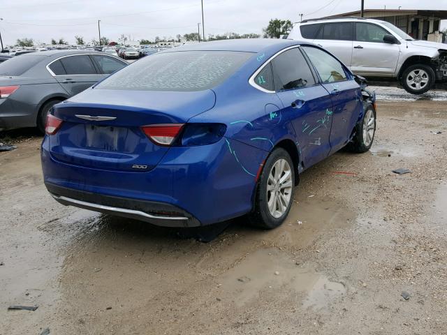 1C3CCCAB5GN107357 - 2016 CHRYSLER 200 LIMITE BLUE photo 4