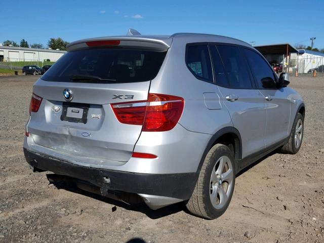 5UXWX5C59BL703445 - 2011 BMW X3 XDRIVE2 SILVER photo 4