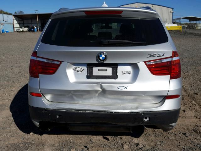 5UXWX5C59BL703445 - 2011 BMW X3 XDRIVE2 SILVER photo 9