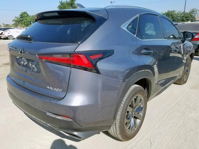 JTJYARBZXJ2105745 - 2018 LEXUS NX 300 CHARCOAL photo 4