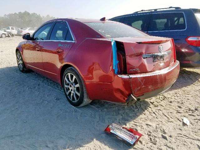 1G6DV57V390123051 - 2009 CADILLAC CTS HI FEA BURGUNDY photo 3