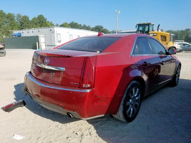 1G6DV57V390123051 - 2009 CADILLAC CTS HI FEA BURGUNDY photo 4