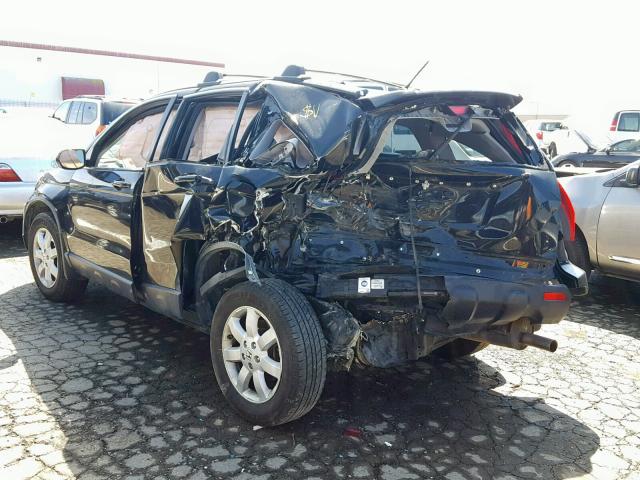 5J6RE38759L006412 - 2009 HONDA CR-V EXL BLACK photo 3