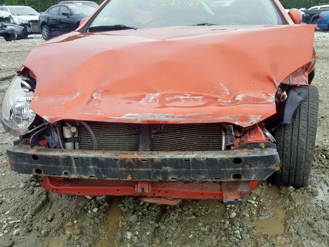 4A3AK24F57E033935 - 2007 MITSUBISHI ECLIPSE GS ORANGE photo 9