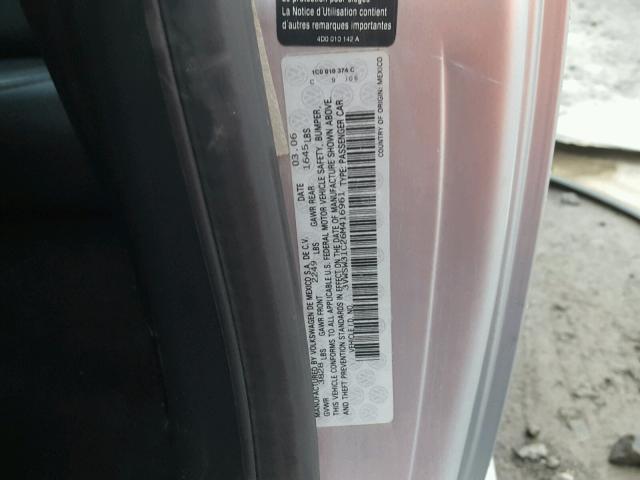 3VWSW31C26M416961 - 2006 VOLKSWAGEN NEW BEETLE Silber Foto 10