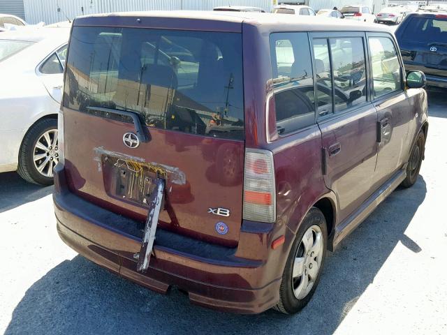 JTLKT324340159283 - 2004 TOYOTA SCION XB 勃艮第红 照片 4
