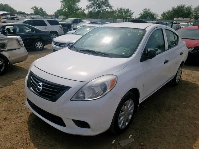 3N1CN7AP6CL900379 - 2012 NISSAN VERSA S WHITE photo 2