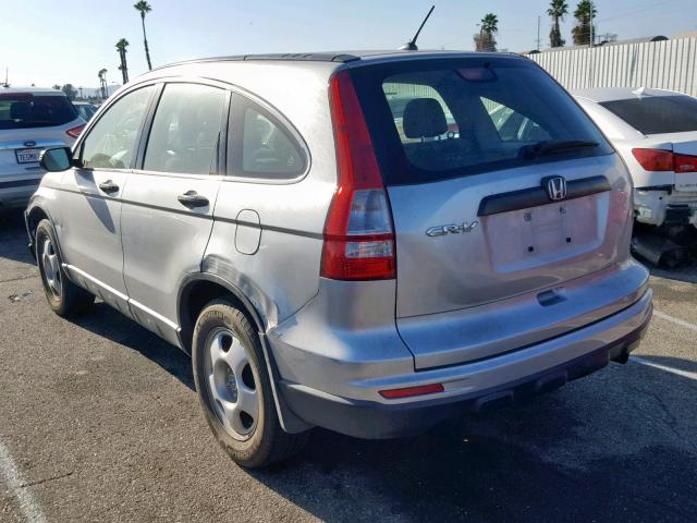 JHLRE3H31BC012557 - 2011 HONDA CR-V LX SILVER photo 3