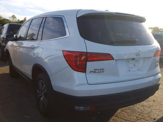 5FNYF6H73HB043816 - 2017 HONDA PILOT EXLN WHITE photo 3