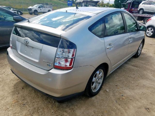 JTDKB20U340013851 - 2004 TOYOTA PRIUS SILVER photo 4