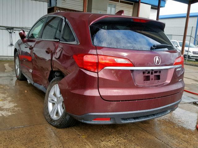 5J8TB4H55EL019004 - 2014 ACURA RDX TECHNO BURGUNDY photo 3