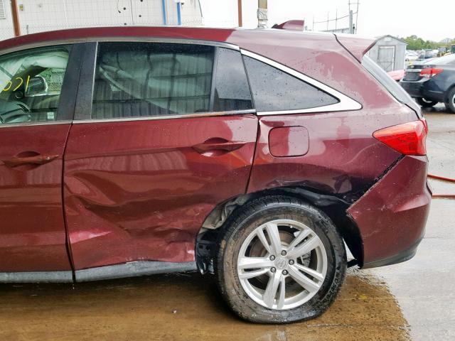 5J8TB4H55EL019004 - 2014 ACURA RDX TECHNO BURGUNDY photo 9