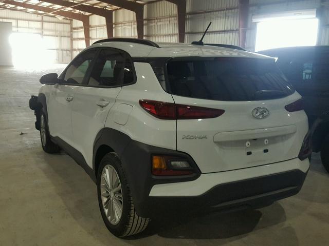 KM8K62AAXJU073327 - 2018 HYUNDAI KONA SEL WHITE photo 3