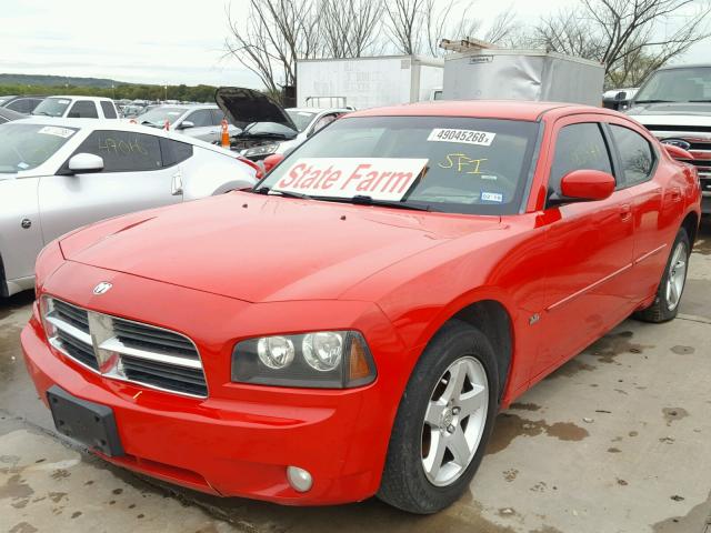 2B3CA3CV7AH222178 - 2010 DODGE CHARGER SX RED photo 2