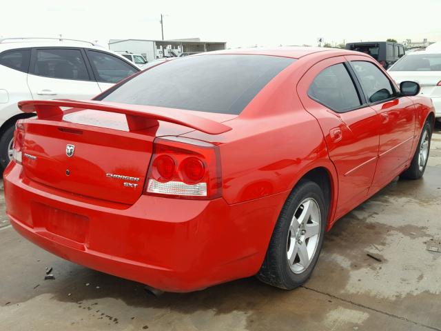 2B3CA3CV7AH222178 - 2010 DODGE CHARGER SX RED photo 4