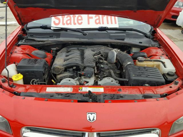 2B3CA3CV7AH222178 - 2010 DODGE CHARGER SX RED photo 7