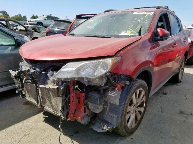 2T3YFREV6EW107034 - 2014 TOYOTA RAV4 LIMIT RED photo 2