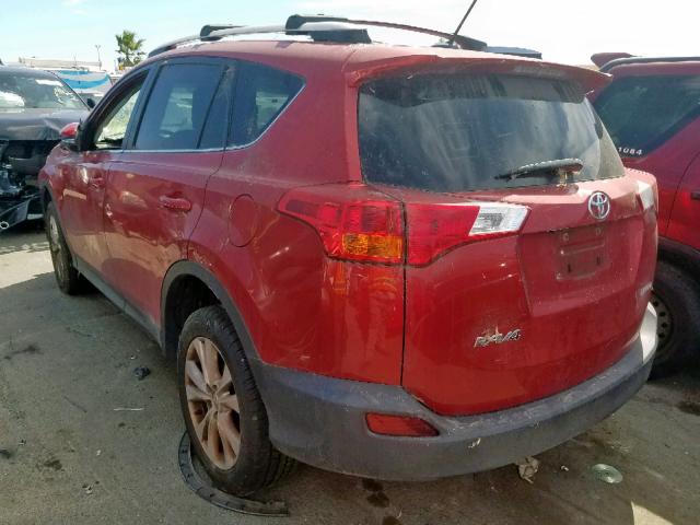 2T3YFREV6EW107034 - 2014 TOYOTA RAV4 LIMIT RED photo 3