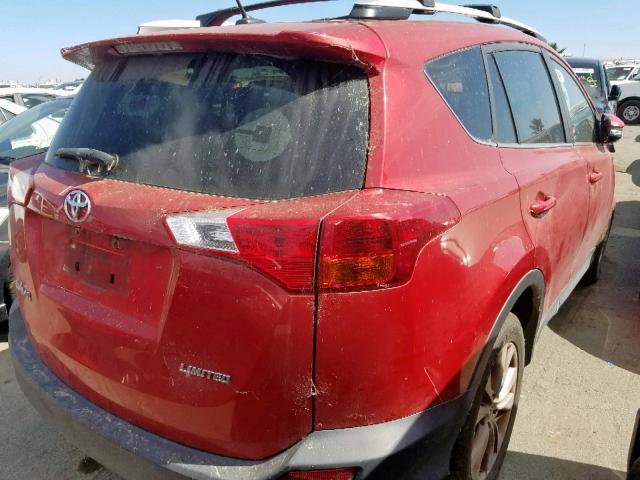 2T3YFREV6EW107034 - 2014 TOYOTA RAV4 LIMIT RED photo 4