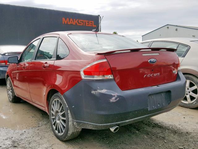 1FAHP36N69W137110 - 2009 FORD FOCUS SES RED photo 3