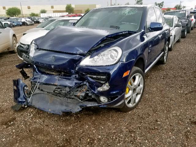 WP1AB29P38LA49115 - 2008 PORSCHE CAYENNE S BLUE photo 2