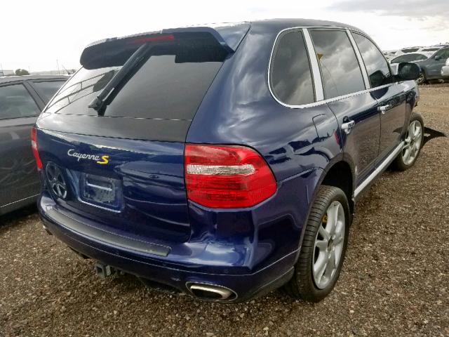 WP1AB29P38LA49115 - 2008 PORSCHE CAYENNE S BLUE photo 4