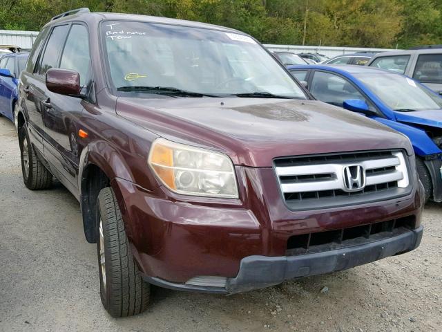 5FNYF18208B003880 - 2008 HONDA PILOT VP BURGUNDY photo 1