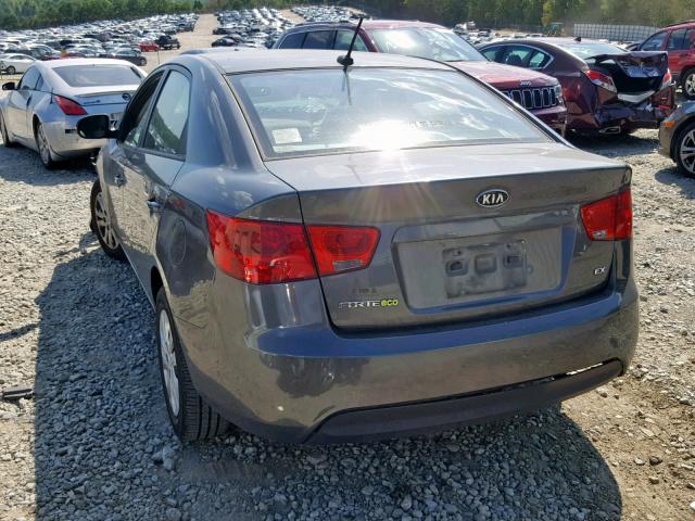 KNAFU4A27D5686307 - 2013 KIA FORTE EX BLUE photo 3