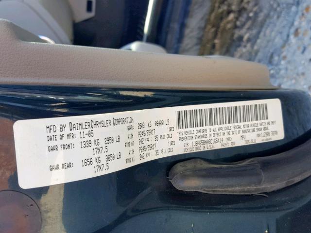 1J8HG58N06C165414 - 2006 JEEP COMMANDER Yaşıl foto 10