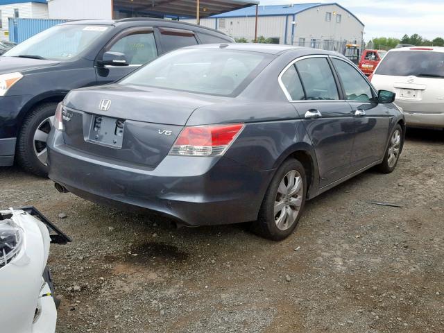 1HGCP36829A015521 - 2009 HONDA ACCORD EXL GRAY photo 4