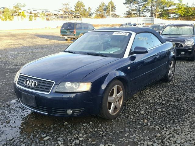 WAUAC48H83K022900 - 2003 AUDI A4 1.8 CAB BLUE photo 2